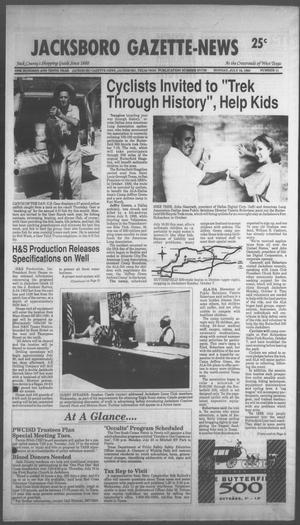 Jacksboro Gazette-News (Jacksboro, Tex.), Vol. 110, No. 11, Ed. 1 Monday, July 16, 1990
