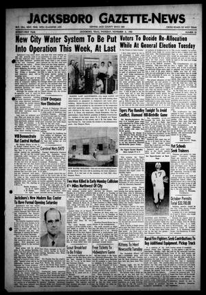 Primary view of object titled 'Jacksboro Gazette-News (Jacksboro, Tex.), Vol. 71, No. 23, Ed. 1 Thursday, November 2, 1950'.