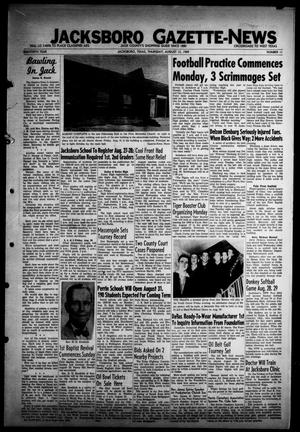 Jacksboro Gazette-News (Jacksboro, Tex.), Vol. 80, No. 11, Ed. 1 Thursday, August 13, 1959