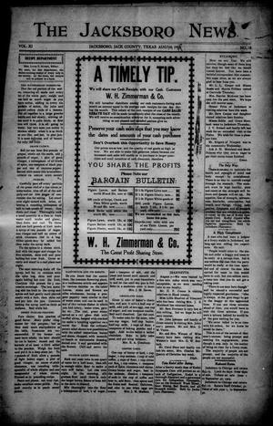 The Jacksboro News (Jacksboro, Tex.), Vol. 11, No. 18, Ed. 1 Thursday, August 10, 1905