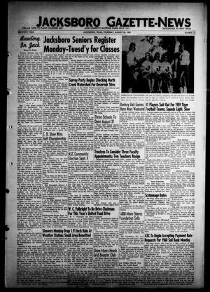 Jacksboro Gazette-News (Jacksboro, Tex.), Vol. 80, No. 12, Ed. 1 Thursday, August 20, 1959