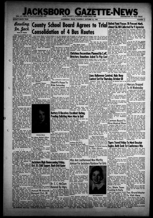 Jacksboro Gazette-News (Jacksboro, Tex.), Vol. 79, No. 21, Ed. 1 Thursday, October 23, 1958