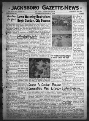 Jacksboro Gazette-News (Jacksboro, Tex.), Vol. 77, No. 8, Ed. 1 Thursday, July 26, 1956