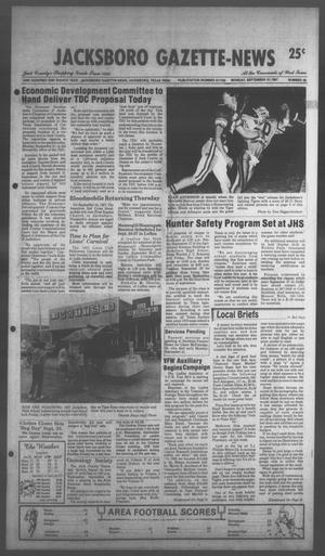 Jacksboro Gazette-News (Jacksboro, Tex.), Vol. 108, No. 20, Ed. 1 Monday, September 21, 1987
