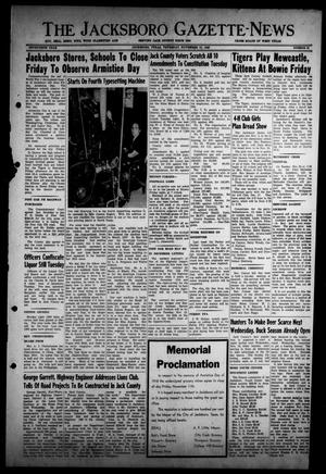 The Jacksboro Gazette-News (Jacksboro, Tex.), Vol. 70, No. 24, Ed. 1 Thursday, November 10, 1949