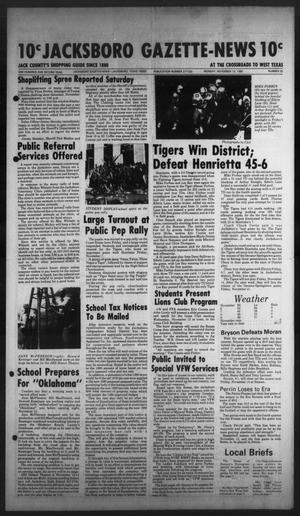 Jacksboro Gazette-News (Jacksboro, Tex.), Vol. 102, No. 26, Ed. 1 Monday, November 10, 1980