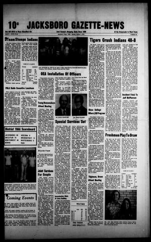 Primary view of object titled 'Jacksboro Gazette-News (Jacksboro, Tex.), Vol. NINETY-FIFTH YEAR, No. 20, Ed. 1 Monday, October 7, 1974'.