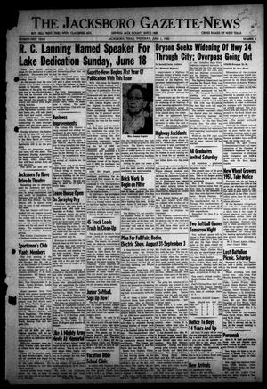 The Jacksboro Gazette-News (Jacksboro, Tex.), Vol. 71, No. 1, Ed. 1 Thursday, June 1, 1950