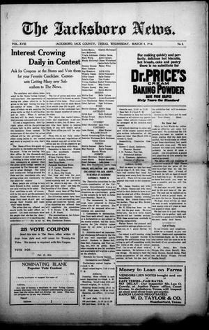 The Jacksboro News. (Jacksboro, Tex.), Vol. 18, No. 8, Ed. 1 Wednesday, March 4, 1914