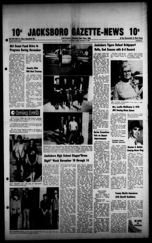 Jacksboro Gazette-News (Jacksboro, Tex.), Vol. NINETY-SIXTH YEAR, No. 26, Ed. 1 Monday, November 17, 1975