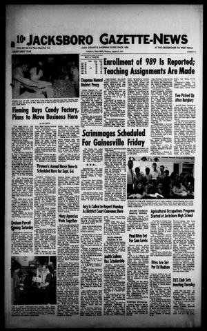 Primary view of object titled 'Jacksboro Gazette-News (Jacksboro, Tex.), Vol. 91, No. 13, Ed. 1 Thursday, August 27, 1970'.
