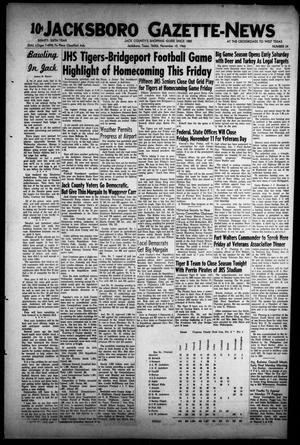 Jacksboro Gazette-News (Jacksboro, Tex.), Vol. EIGHTY-SIXTH YEAR, No. 24, Ed. 1 Thursday, November 10, 1966