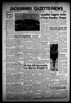 Jacksboro Gazette-News (Jacksboro, Tex.), Vol. 79, No. 10, Ed. 1 Thursday, August 7, 1958