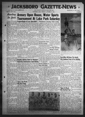 Primary view of object titled 'Jacksboro Gazette-News (Jacksboro, Tex.), Vol. 76, No. 16, Ed. 1 Thursday, September 15, 1955'.