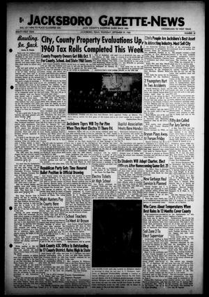 Jacksboro Gazette-News (Jacksboro, Tex.), Vol. 81, No. 18, Ed. 1 Thursday, September 29, 1960