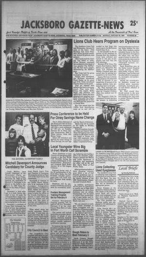 Jacksboro Gazette-News (Jacksboro, Tex.), Vol. 109, No. 39, Ed. 1 Monday, January 29, 1990