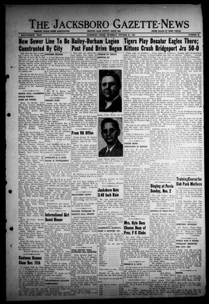 The Jacksboro Gazette-News (Jacksboro, Tex.), Vol. 68, No. 22, Ed. 1 Thursday, October 30, 1947
