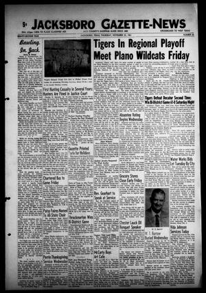 Jacksboro Gazette-News (Jacksboro, Tex.), Vol. EIGHTY-SECOND YEAR, No. 26, Ed. 1 Thursday, November 23, 1961