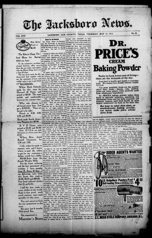 The Jacksboro News. (Jacksboro, Tex.), Vol. 17, No. 20, Ed. 1 Thursday, May 15, 1913