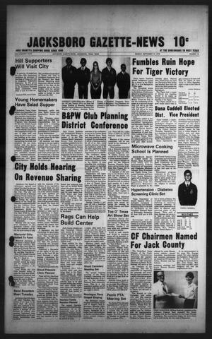 Jacksboro Gazette-News (Jacksboro, Tex.), Vol. 100, No. 18, Ed. 1 Monday, September 18, 1978