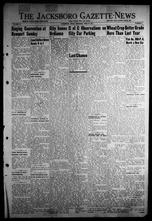 Primary view of object titled 'The Jacksboro Gazette-News (Jacksboro, Tex.), Vol. 68, No. 4, Ed. 1 Thursday, June 26, 1947'.