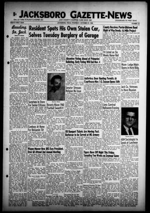 Jacksboro Gazette-News (Jacksboro, Tex.), Vol. 81, No. 22, Ed. 1 Thursday, October 27, 1960