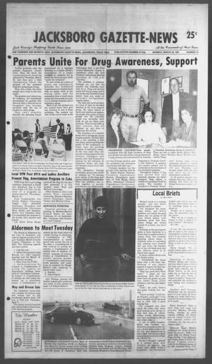 Primary view of object titled 'Jacksboro Gazette-News (Jacksboro, Tex.), Vol. 107, No. 46, Ed. 1 Monday, March 23, 1987'.