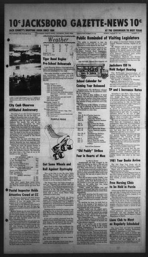 Jacksboro Gazette-News (Jacksboro, Tex.), Vol. 102, No. 13, Ed. 1 Monday, August 10, 1981