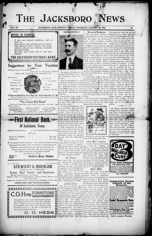 The Jacksboro News (Jacksboro, Tex.), Vol. 11, No. 38, Ed. 1 Thursday, August 30, 1906