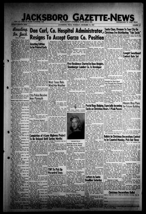 Jacksboro Gazette-News (Jacksboro, Tex.), Vol. 78, No. 29, Ed. 1 Thursday, December 19, 1957