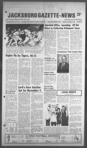 Jacksboro Gazette-News (Jacksboro, Tex.), Vol. 106, No. 25, Ed. 1 Monday, October 27, 1986
