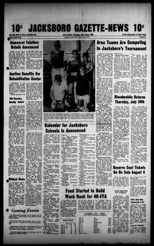 Primary view of object titled 'Jacksboro Gazette-News (Jacksboro, Tex.), Vol. NINETY-SIXTH YEAR, No. 9, Ed. 1 Monday, July 21, 1975'.