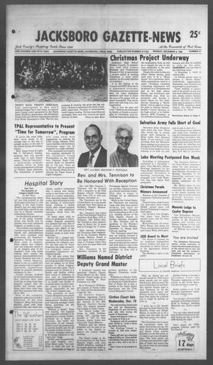 Primary view of object titled 'Jacksboro Gazette-News (Jacksboro, Tex.), Vol. 105, No. 31, Ed. 1 Monday, December 8, 1986'.