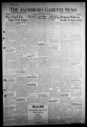Primary view of object titled 'The Jacksboro Gazette-News (Jacksboro, Tex.), Vol. 67, No. 35, Ed. 1 Thursday, January 30, 1947'.