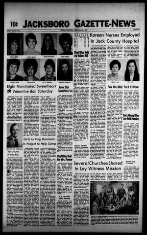 Jacksboro Gazette-News (Jacksboro, Tex.), Vol. 92, No. 37, Ed. 1 Monday, February 7, 1972