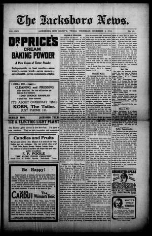 The Jacksboro News. (Jacksboro, Tex.), Vol. 17, No. 49, Ed. 1 Thursday, December 5, 1912
