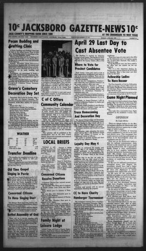 Jacksboro Gazette-News (Jacksboro, Tex.), Vol. 101, No. 50, Ed. 1 Monday, April 28, 1980
