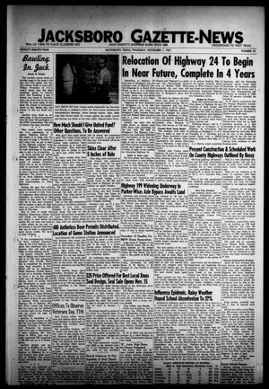 Jacksboro Gazette-News (Jacksboro, Tex.), Vol. 78, No. 23, Ed. 1 Thursday, November 7, 1957