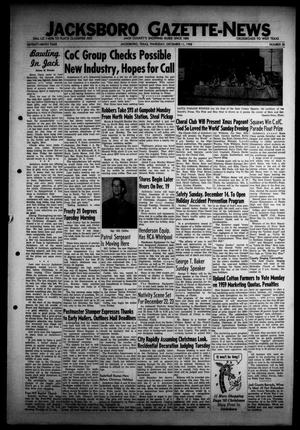 Primary view of object titled 'Jacksboro Gazette-News (Jacksboro, Tex.), Vol. 79, No. 28, Ed. 1 Thursday, December 11, 1958'.