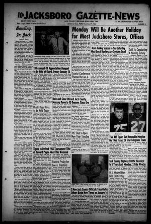 Jacksboro Gazette-News (Jacksboro, Tex.), Vol. EIGHTY-SIXTH YEAR, No. 32, Ed. 1 Thursday, December 29, 1966
