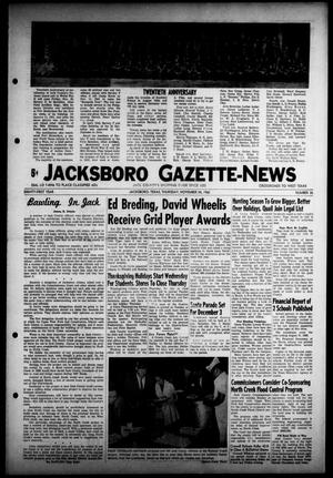 Jacksboro Gazette-News (Jacksboro, Tex.), Vol. 81, No. 26, Ed. 1 Thursday, November 24, 1960