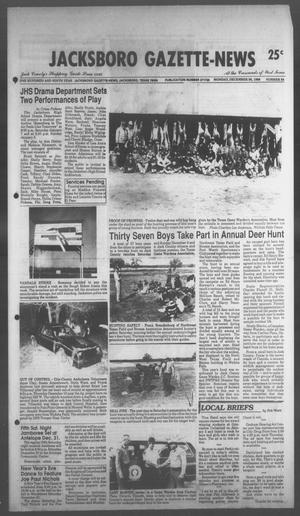 Jacksboro Gazette-News (Jacksboro, Tex.), Vol. 108, No. 34, Ed. 1 Monday, December 26, 1988