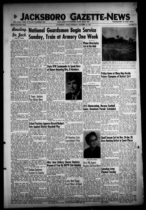 Jacksboro Gazette-News (Jacksboro, Tex.), Vol. EIGHTY-SECOND YEAR, No. 20, Ed. 1 Thursday, October 12, 1961