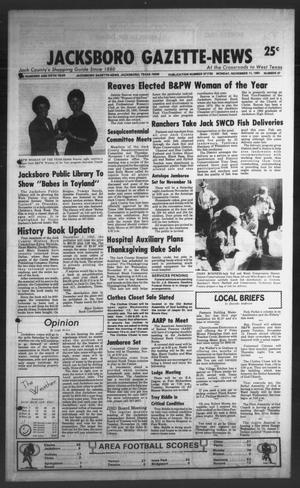 Jacksboro Gazette-News (Jacksboro, Tex.), Vol. ONE HUNDRED AND FIFTH YEAR, No. 27, Ed. 1 Monday, November 11, 1985