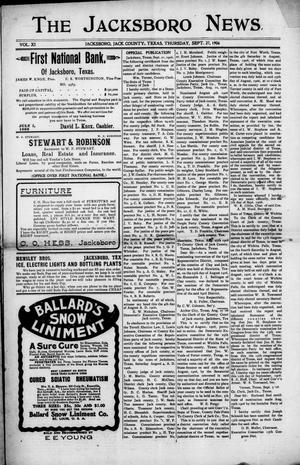 The Jacksboro News (Jacksboro, Tex.), Vol. 11, No. 42, Ed. 1 Thursday, September 27, 1906