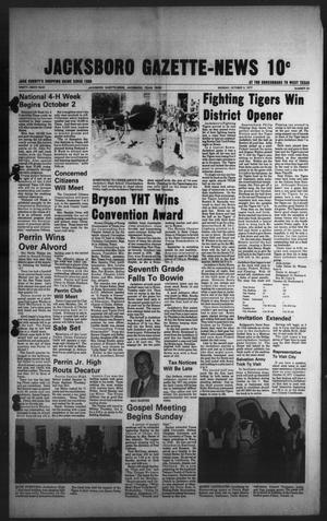 Jacksboro Gazette-News (Jacksboro, Tex.), Vol. 99, No. 20, Ed. 1 Monday, October 3, 1977