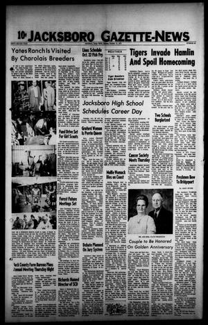 Primary view of object titled 'Jacksboro Gazette-News (Jacksboro, Tex.), Vol. 92, No. 20, Ed. 1 Monday, October 11, 1971'.