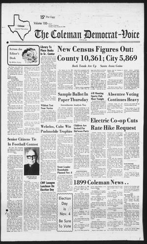 The Coleman Democrat-Voice (Coleman, Tex.), Vol. 100, No. 24, Ed. 1 Tuesday, October 28, 1980