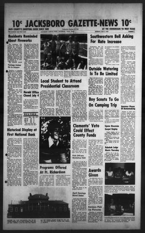 Jacksboro Gazette-News (Jacksboro, Tex.), Vol. 101, No. 7, Ed. 1 Monday, July 2, 1979