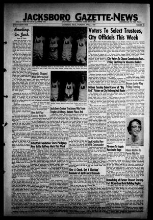 Jacksboro Gazette-News (Jacksboro, Tex.), Vol. 79, No. 45, Ed. 1 Thursday, April 2, 1959